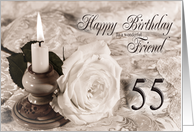 Friend 55th Birthday Traditional card