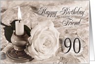 Friend 90th Birthday Traditional card