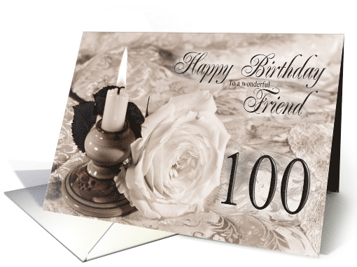 Friend 100th Birthday Traditional card (756825)
