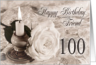 Friend 100th Birthday Traditional card