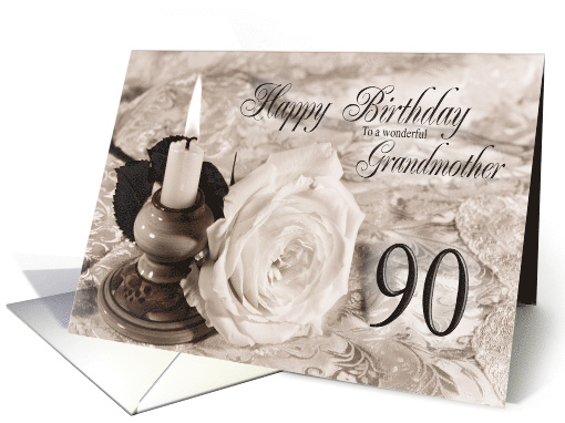Grandmother 90th Birthday Traditional card (756845)