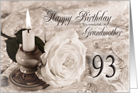Grandmother 93rd Birthday Traditional card
