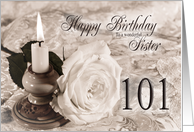Sister 101st Birthday Traditional card