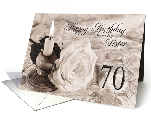 Sister 70th Birthday Traditional card (758576)