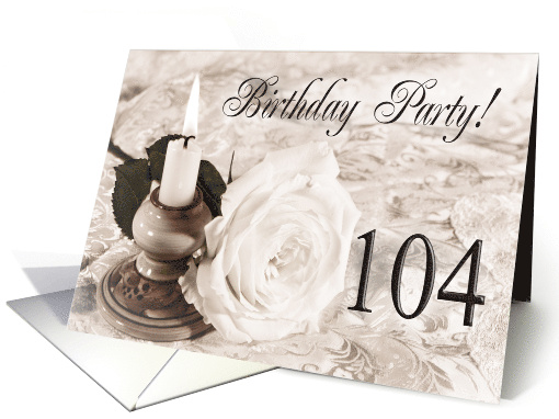 104th Birthday Party Traditional card (759755)