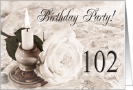 102nd Birthday Party Traditional card