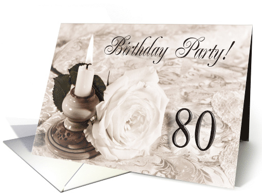 80th Birthday Party Traditional card (760233)