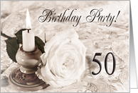 50th Birthday Party Traditional card
