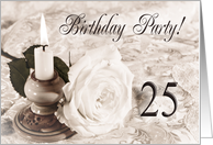 25th Birthday Party Traditional card