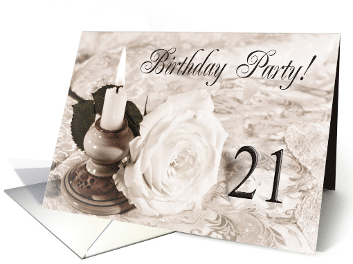 21st Birthday Party Traditional card (761915)