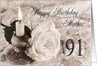 Mother 91st Birthday Traditional card