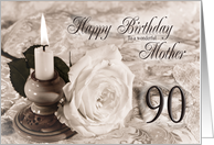 Mother 90th Birthday Traditional card