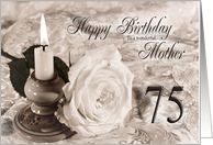 Mother 75th Birthday Traditional card
