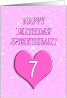 7th Birthday for Sweetheart card
