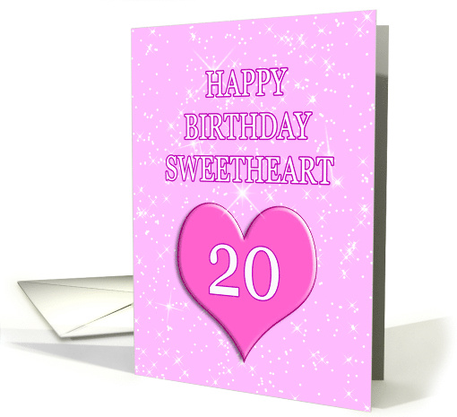 20th Birthday for Sweetheart card (768760)