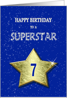 7th Birthday for a Superstar card