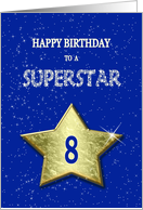 8th Birthday for a Superstar card