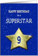 9th Birthday for a Superstar card