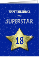 18th Birthday for a Superstar card
