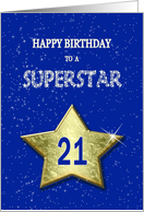 21st Birthday for a Superstar card