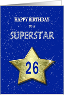 26th Birthday for a Superstar card