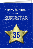 35th Birthday for a Superstar card