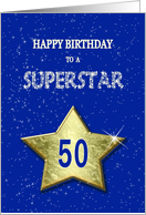 50th Birthday for a Superstar card