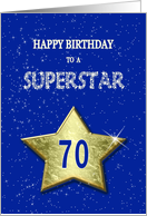 70th Birthday for a Superstar card