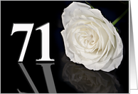 71st Birthday White Rose card