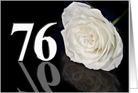 76th Birthday White Rose card