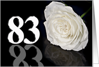 83rd Birthday White Rose card