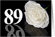 89th Birthday White Rose card