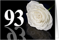 93rd Birthday White Rose card