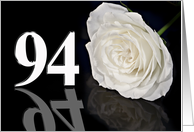 94th Birthday White Rose card