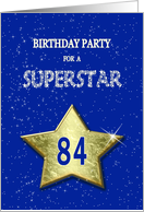 84th Birthday Party Invitation for a Superstar card