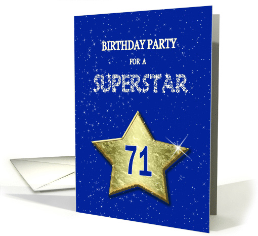 71st Birthday Party Invitation for a Superstar card (795213)