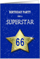 66th Birthday Party Invitation for a Superstar card