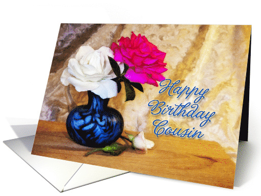 Cousin Birthday Roses card (821226)
