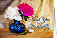 Thank you for Babysitting card