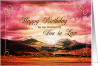 Son-in-law Birthday Sunset on the Mountains card