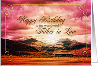 Father-in-Law Birthday Sunset on the Mountains card