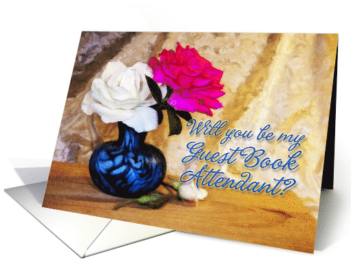 Guest Book Attendant Invitation Roses card (822286)