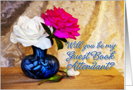 Guest Book Attendant Invitation Roses card