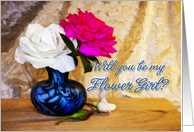 Flower Girl Invitation Roses card