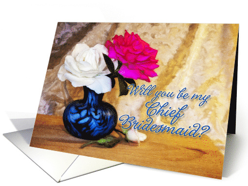 Chief Bridesmaid Invitation Roses card (822539)