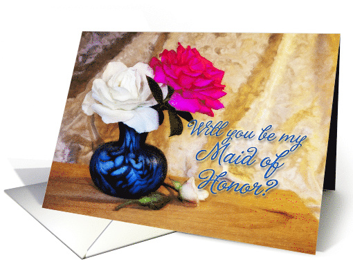 Maid of Honor Invitation Roses card (822542)