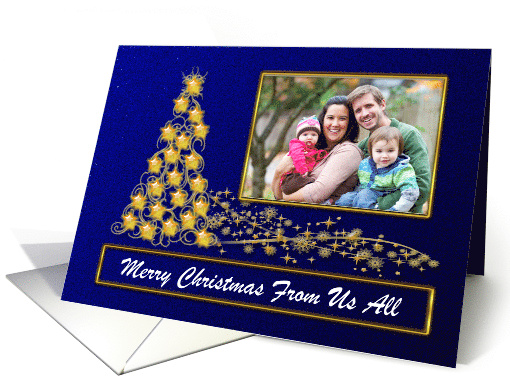 Abstract Christmas tree photo card (850268)