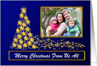 Abstract Christmas tree photo card