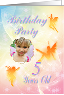 5th Birthday Party Invitation Fairies card