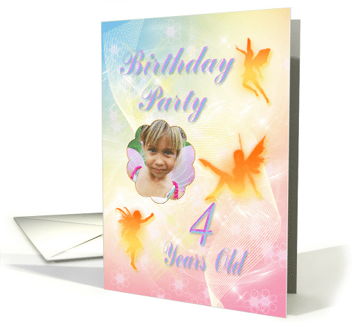 4th Birthday Party Invitation Fairies card (852441)